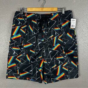 Pink Floyd Sleep Shorts Lounge Pajama Men’s Large Rainbow Prism Logo Casual